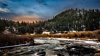 Winter River, Nature, Winter, tree, River HD wallpaper