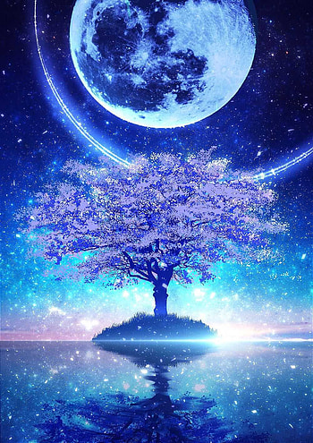 Galaxy, Moon and Galaxy HD phone wallpaper