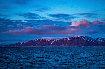 Clouds, mountains, sea, blue, nature HD wallpaper