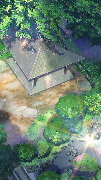 Anime poster, Rainy cityscape, Mystical elements, Romantic anime film HD phone wallpaper