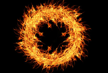 Fire Flame Ring , fire, flame, ring, creative HD wallpaper