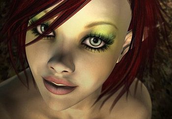 Face, girl, abstract, fantasy HD wallpaper