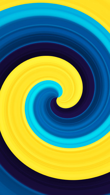 3D abstract swirl, Yellow blue, 7 HD phone wallpaper
