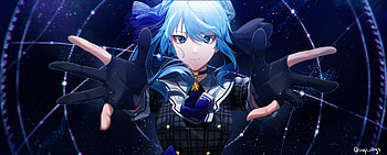 Suisei, vtuber, girl, hololive, anime HD wallpaper