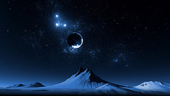 Hypnoshot Polaris Moon , moon, artist, artwork, digital-art, sky, deviantart HD wallpaper