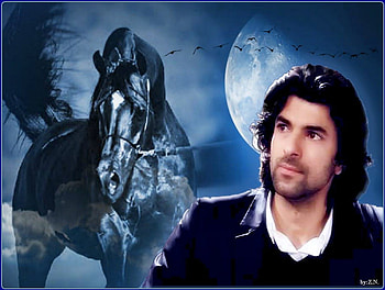 Engin Akyurek, moon, movies, sky, hores HD wallpaper