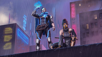 Vexus And Kiri, cyberpunk, neon, city, artist, artwork, art, digital-art, artstation HD wallpaper