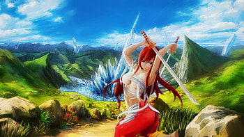 ... Erza Scarlet - Painting Effect - by Altair-Ezio HD wallpaper