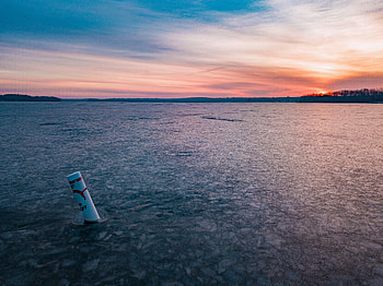 Landscape, Nature, Sunset, Ice, Lake, Frozen HD wallpaper