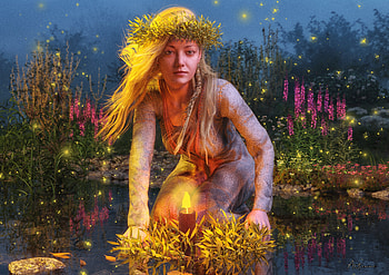 Midsummer Fairy, fairy, digital, fantasy, art, , girl, woman HD wallpaper