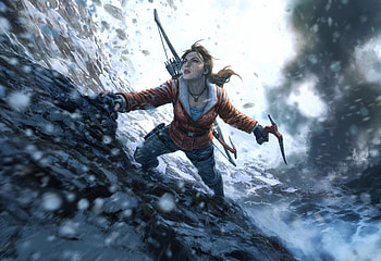 Video game, Tomb Raider, mountain climbing HD wallpaper
