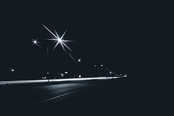 Night, Lights, Road, Traffic, Movement, Lanterns HD wallpaper