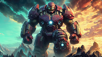 Iron Hulkbuster Rampage, iron-man, hulkbuster, artwork, superheroes, digital-art, artist, art HD wallpaper