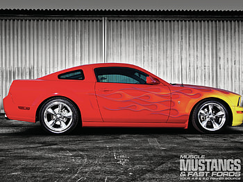 Rolling Art, ford, yellow flames, red, gt HD wallpaper