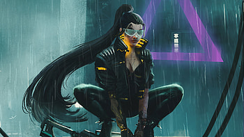 Cyberpink Long Pony Tail Girl , cyberpunk, artist, artwork, digital-art, artstation HD wallpaper