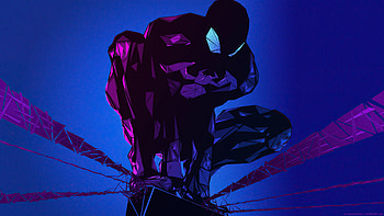 Blue Polygon Spiderman , spiderman, superheroes, artist, artwork, digital-art HD wallpaper