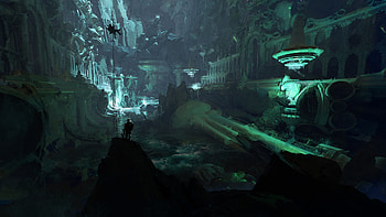 Luminescent Cavern — Fantasy, fantasy, cave HD wallpaper