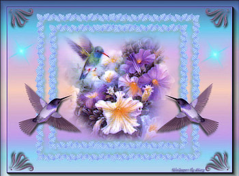 Pastel Hummingbirds, nature, flowers, birds, hummingbirds HD wallpaper
