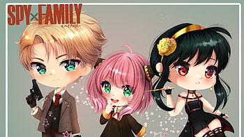 Anya Forger Chibi Loid Forger Yor Forger Spy x Family HD wallpaper