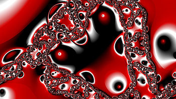 Trippy Psychedelic Fractal, trippy, psychedelic, aesthetic, red, black, Abstract, fractal, abstract black, red and black HD wallpaper