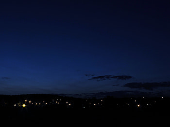Deep Blue Sky Over A Quiet Village, Village, graphy, Summer, Nature, Lights, Deep Blue, Clouds, Sky HD wallpaper