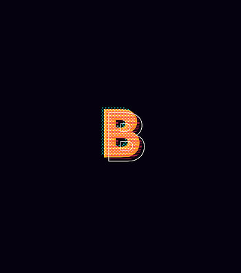 B alphabet, typography, dark HD phone wallpaper