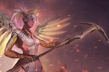 Mercy Overwatch Fanart, mercy-overwatch, overwatch, games, xbox-games, ps-games, pc-games, artwork, artist, digital-art HD wallpaper
