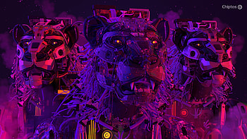 Chiptos Mecha Lion Pride Robot NFT Computer Part Wire Mane Normal HD wallpaper