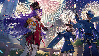 Genshin Impact Chevreuse Festive Fireworks, video game, Genshin Impact, Chevreuse (Genshin Impact) HD wallpaper