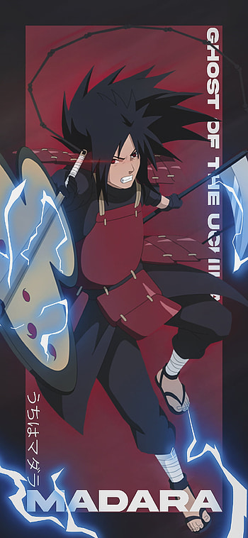 Uchiha Madara, naruto, art, black hair, madara uchiha, anime HD phone wallpaper