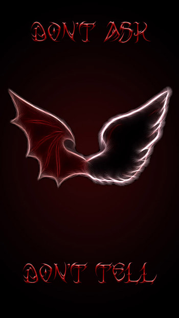 Devil Angel, red, wings, black, dark HD phone wallpaper