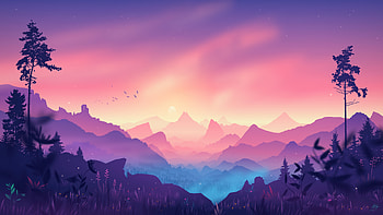 Digital Art, landscape, mountain HD wallpaper