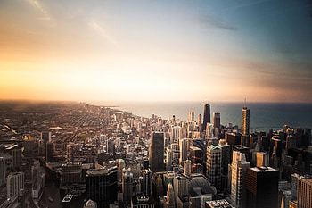 Skycrapper Sunset Cityscape Buildings Tower Day , skycrapper, cityscape, buildings, tower HD wallpaper