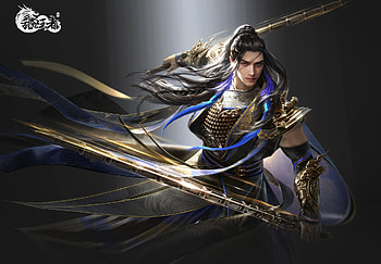 Fantasy man, samzzz jin, art, fantasy, man, blue HD wallpaper
