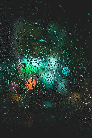 Rain, Drops, Lights, Macro, Wet, Glass, Boquet, Bokeh HD phone wallpaper