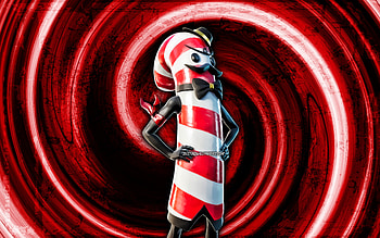 Mr Dappermint, red grunge background, Fortnite, vortex, Fortnite characters, Mr Dappermint Skin, Fortnite Battle Royale, Mr Dappermint Fortnite HD wallpaper