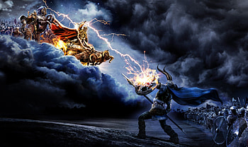 Amon Amarth - Deceiver of the Gods, Lightning, War, Warrior, Amarth, Death, Odin, Band, Loki, Thor, Heavy, Amon Amarth, Viking, Music, Metal, Amon, Clouds HD wallpaper