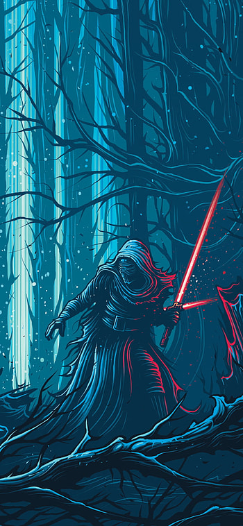 Kylo Ren — Sith Shadows in the Silent Woods, Kylo Ren, Sith (Star Wars), Jedi, Star Wars, lightsaber, movie HD phone wallpaper