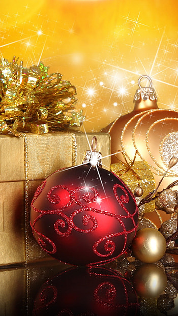 Happy New Year, Red Ball HD phone wallpaper