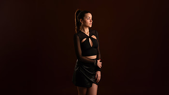 Girl Dressed In Darkness, black-dress, hoot, girls, model HD wallpaper