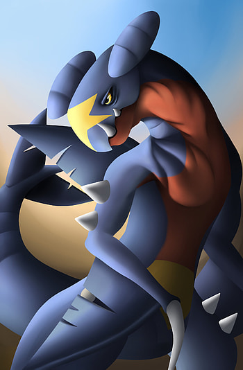 Garchomp sandstorm, ArtStation artwork, Gaming, Pokmon HD phone wallpaper