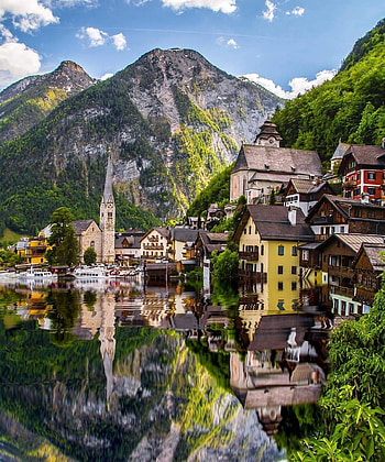 Hallstatt Austria, cloud, sky HD phone wallpaper