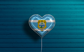 I Love Ananindeua, , realistic balloons, blue wooden background, Day of Ananindeua, brazilian cities, flag of Ananindeua, Brazil, balloon with flag, cities of Brazil, Ananindeua flag, Ananindeua HD wallpaper