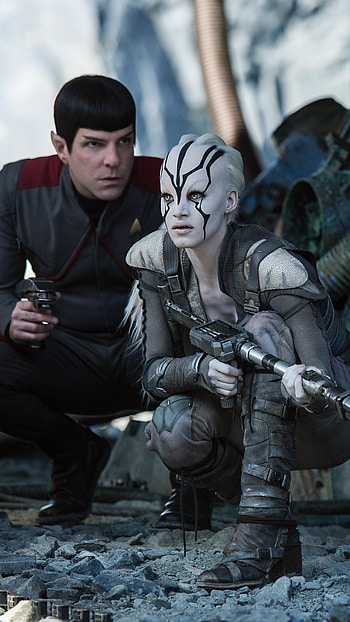 Zachary Quinto, Star Trek Beyond, Sofia Boutella, Simon Pegg HD phone wallpaper
