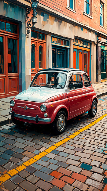 Fiat Charm: Vintage Car , car, vintage car HD phone wallpaper