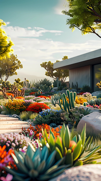 Modern garden view 2, garden, gardening, Modern HD phone wallpaper