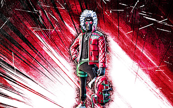 Karve, grunge art, Fortnite Battle Royale, Fortnite characters, Karve Skin, purple abstract rays, Fortnite, Karve Fortnite HD wallpaper