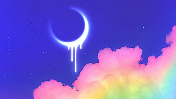 Melting Moon , moon, artist, artwork, digital-art HD wallpaper
