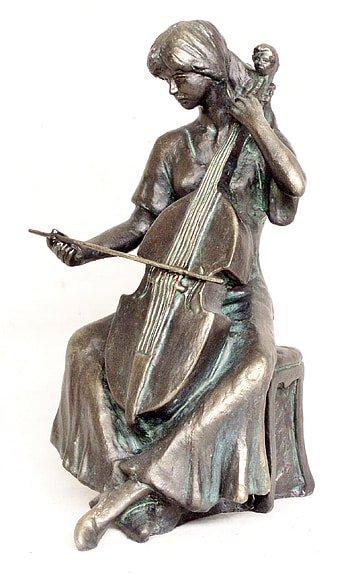 Viola da Gamba music, Skulptur musikinstrument, Young woman playing, Gamba spielen HD phone wallpaper