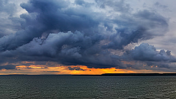 Clouds, Majestic cloudscape, Captivating patterns, Serene atmosphere HD wallpaper